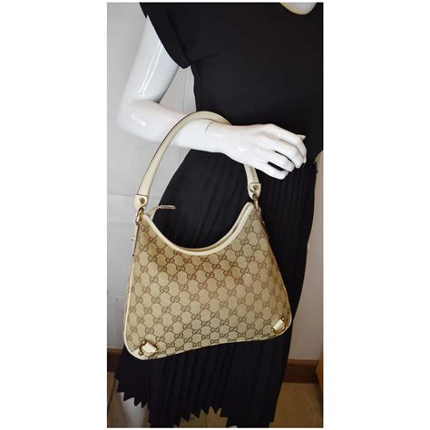 gucci abbey d ring shoulder bag|GUCCI Guccissima Medium Abbey D Ring Hobo Beige.